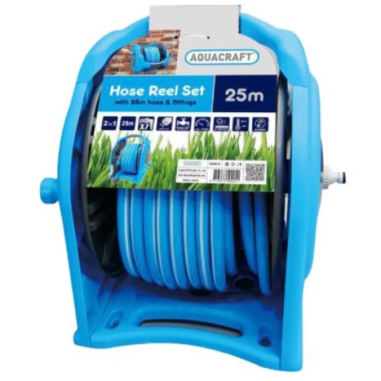 AQUACRAFT- макара за маркуч  за монтаж на стена 25м х 1/2