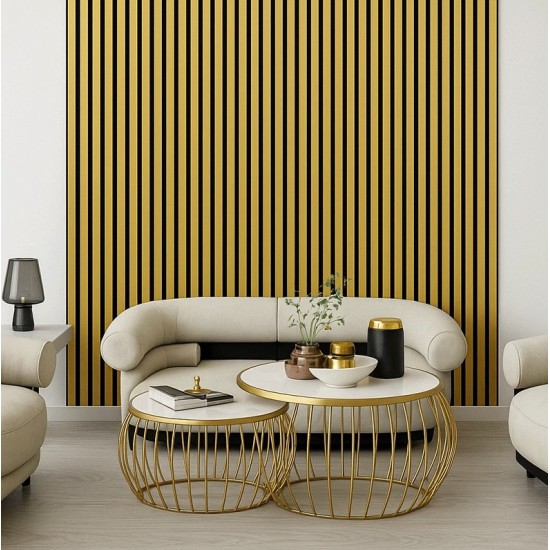 3D Акустичен Стенен Панел Gold, 60х275см