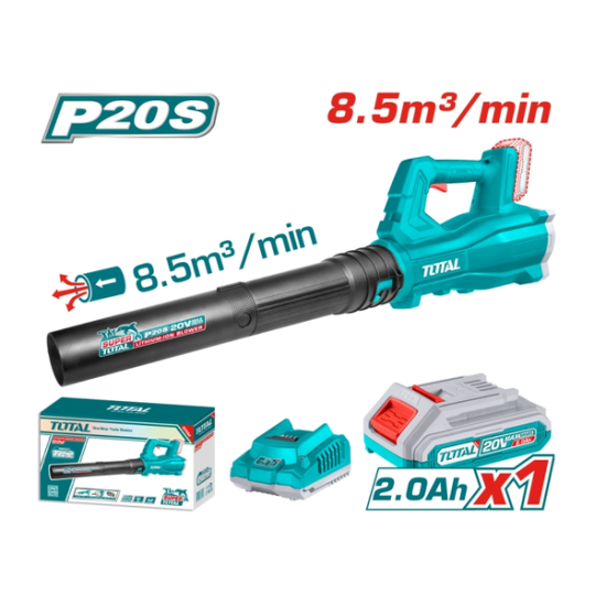 Акумулаторен издухвател TOTAL, 20V / 2Ah