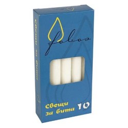 Свещи за бита тънки 15 см. /10бр.кут. /