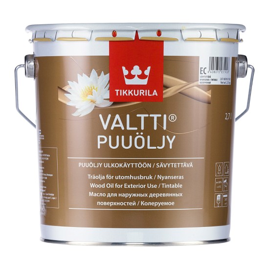 Valtti wood oil масло за градинска мебел,тераси,декинг 2.7л