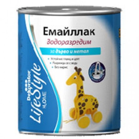 Емайл лак водоразредим супер гланц 0.750 л. слонова кост мегахим