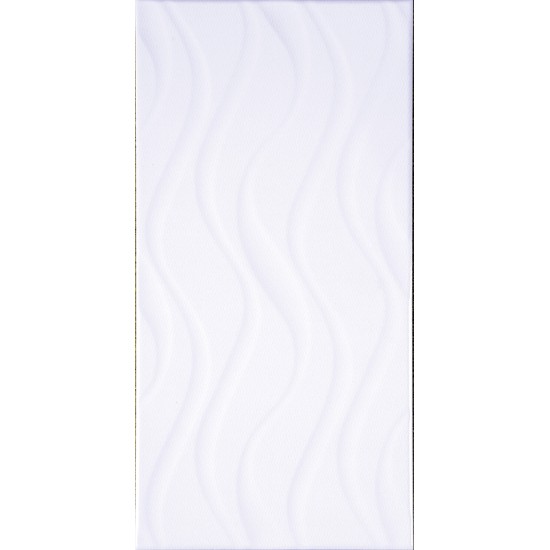 Фаянс изола вълни бяла 25x50
