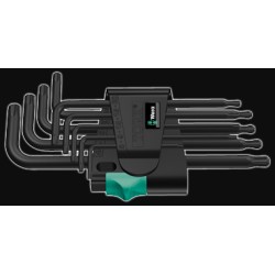 Шестограми алуминиев комплект 967 pkl/9 torx черни