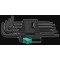 Шестограми алуминиев комплект 967 pkl/9 torx черни