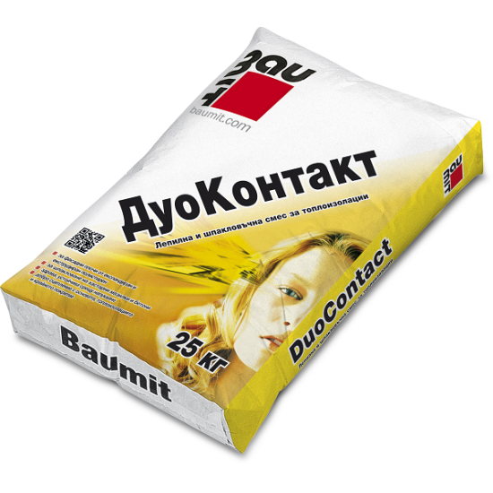 Баумит ДУОКОНТАКТ лепило и шпакловка за топлоизолация 25 кг. / BAUMIT
