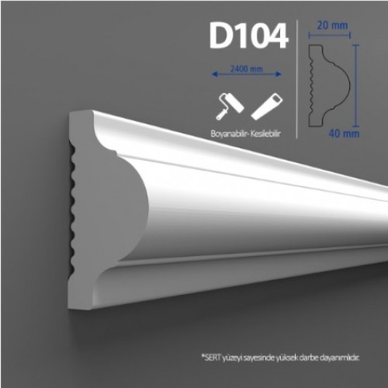 Декор корниз d104 /40x20x240/
