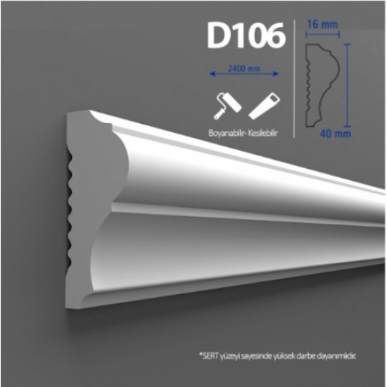 Декор корниз d106 /40x16x240/