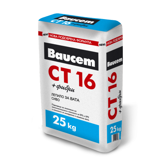 БАУЦЕМ СТ16 Сива лепило за вата / BAUCEM CT16