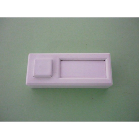 Бутон за звънец бял 12v