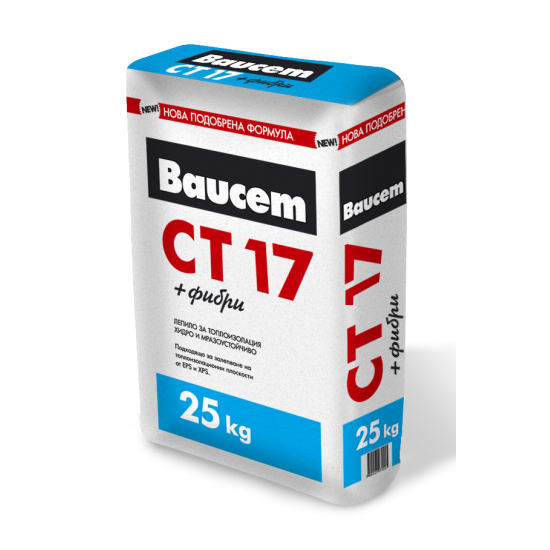 Бауцем СТ17 БЯЛА лепило и шпакловка за топлоизолация / BAUCEM CT17