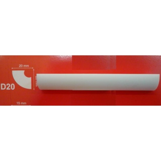 Лайсна стиропор d20 2м/20х20мм./